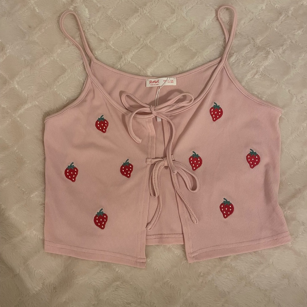 Romwe tank top, medium, pink